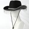 Soft Sweet Unisex Hat British Stylish Hat Rhinestones Fashionable Western Hat  for Parties and Weddings