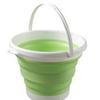 Portable Foldable Water Bucket with Lid - Silicone Plastic for Outdoor, Car Wash, Handheld Use