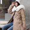 Toamnă cu mânecă lungă îngroșată, călduță, puf, haine pentru femei, ocazional, birou, damă, pardesiu lung, moda coreeană, jachete solide de iarnă