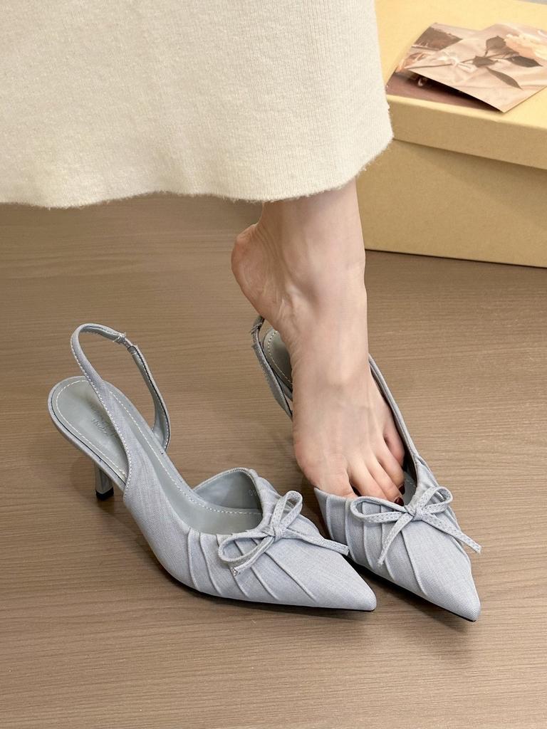 Womens Pointed High Heels For Women With Wrinkle Design And Rubber Sole For Spring Casual Comfort