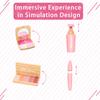 UMU Makeup Set for Girls, Gift, Toy, Kids Cosmetics, Water-Removable, Christmas Gift, Wooden Dresser, Educational Toy, Elementary School Student Toy,