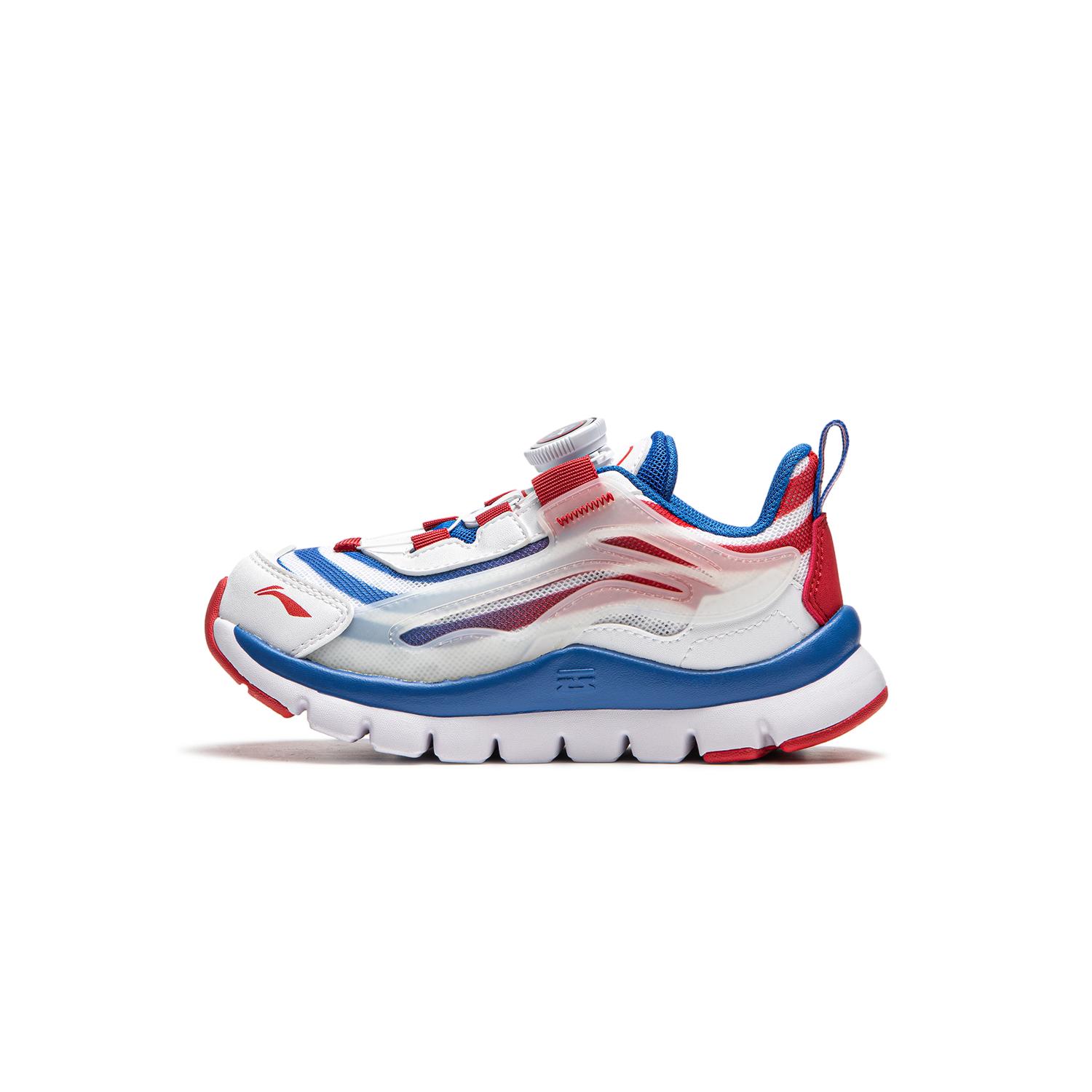 

Li Ning Детская спортивная серия лайфстайл Синтетическая кожа Мягкие Легкие Быстрые Легко надевать и снимать Амортизация Отскок Низкий верх Повседневная обувь YKNU090-25 27