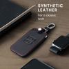 [kwmobile] Compatible with: Renault 4-Button Smart Key (Keyless Go compatible models only) Key Case - Protective Key Cover - PU Leather, Blue/Black