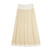 ELLE Chic Solid Color Simple Comfortable Casual Long Skirt Women skirts Khaki ER51495