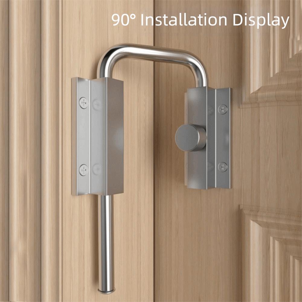 Hardware Stainless Steel Door Latch Lock Non Perforated 90/180 Degree Anti-theft Buckle Safety Thickened Door Bolts Garage
