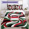 Set Biancheria da Letto Stampata Calcio Ungheria 3 Pezzi Copriletto Traspirante Accogliente come Regalo per Inaugurazione Casa o Festa
