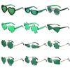 Sun Glasses St. Patrick'S Day Green Four Leaf Clover Glasses Leprechaun Costume Glasses Shamrock Sunglasses  De Fiesta