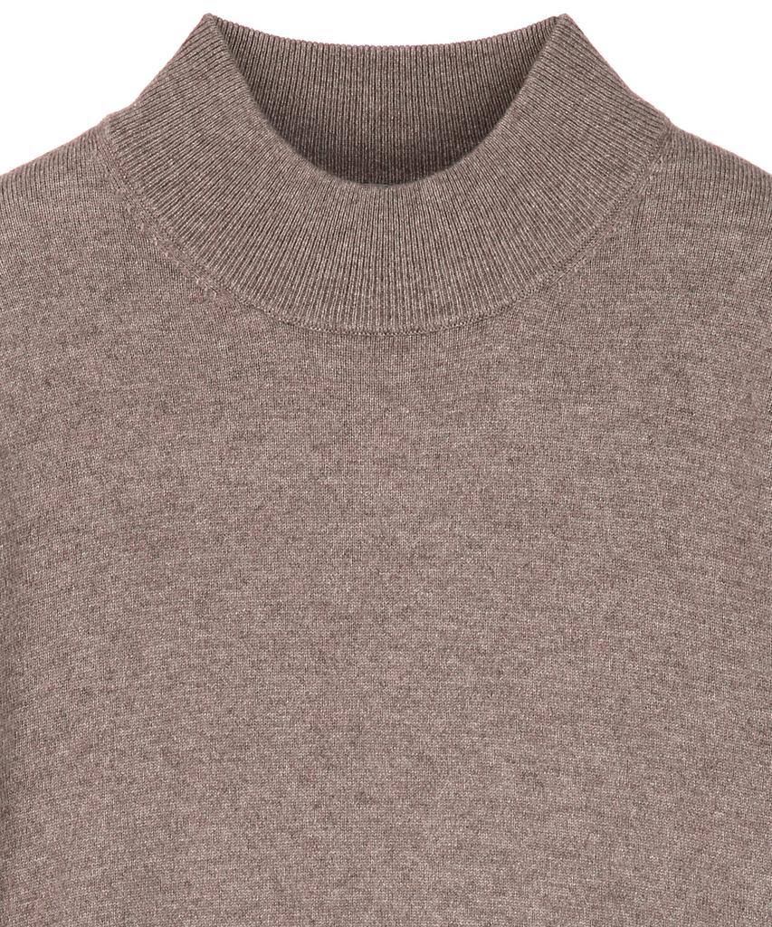 IL CORSO Cashmere Blend Mock Neck Knit Brown