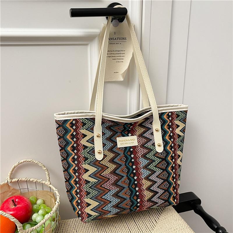 Urban Street Fashion Canvas Tote Bag Women Large Capacity For School And Commute