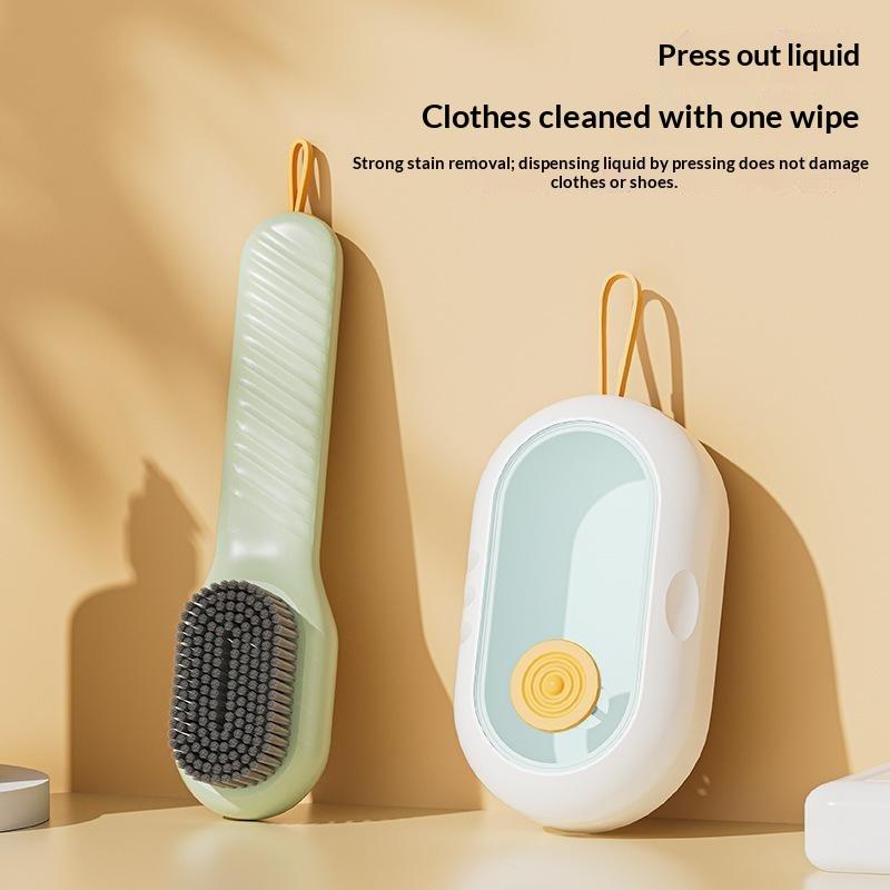 Press Type Soap Dispensing Cleaning Brush With Soft Non Scratch Bristles For Laundry Shoe Cleaning Household Use