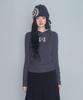 Mileko Flower Patch Hoodie Long Sleeve Charcoal