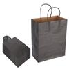 EcoFriendly Portable Kraft Paper Bag Shop Clothes Packaging Gift Bag (M 21 X 11 X 27.5cm)(Black )
