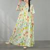 DIMANAF New 2026 Plus Size Spring Long Dress Women Summer Beach Loose Oversize Maxi Floral Print Vintage