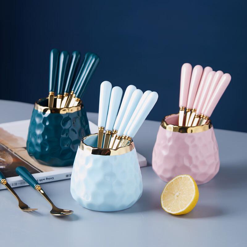 ZISIZ Simple Stainless Steel Fruit Fork Set