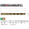 Ruko Spiralbohrer DIN 338 Typ N Kobalt HSS Co 5, poliert, mit Zentrierspitze, 4,5 mm (Set mit 10) - 215045