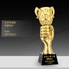 Customized High-end Gold-plating Resin Trophy, Creative Five-Pointed Star Thumb Excellent Staff Award, Gold, Silver, Copper, 1Pc
