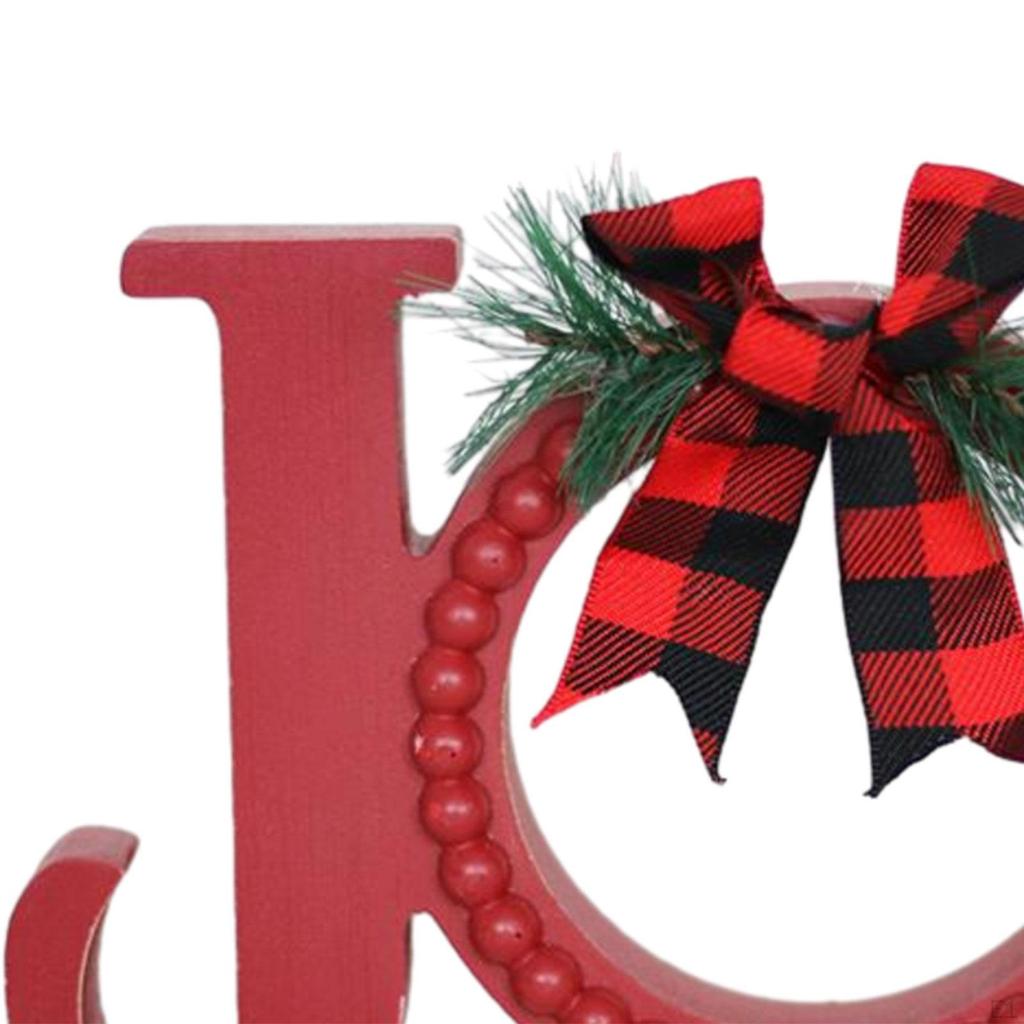 Christmas Table Decoration Xmas Party Decor Joy Word Statue Craft Holiday Prop Wedding