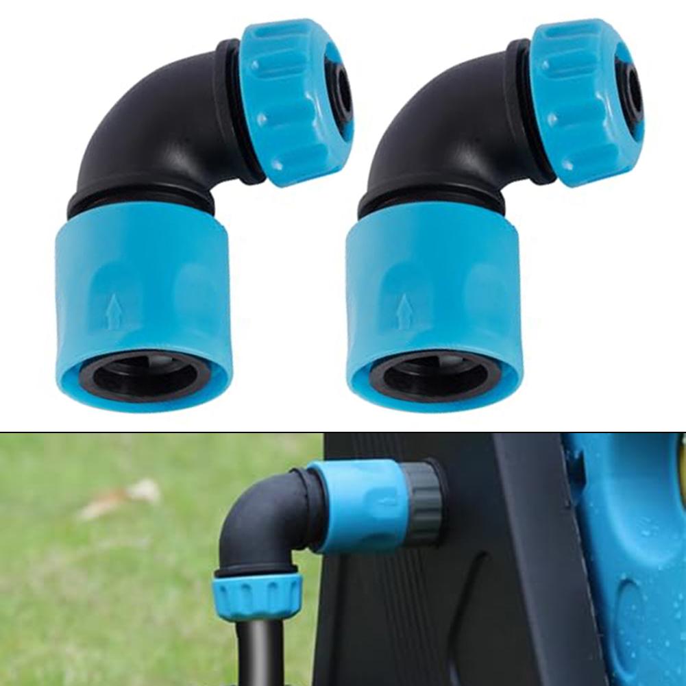2 Pièces Raccords Coude Joint Tuyau d'Arrosage Connecteurs Rapides Pour Irrigation de Jardin & Lavage de Voiture 1/2(12.5mm) Tuyau Arrosage Jardin Ménage Raccord