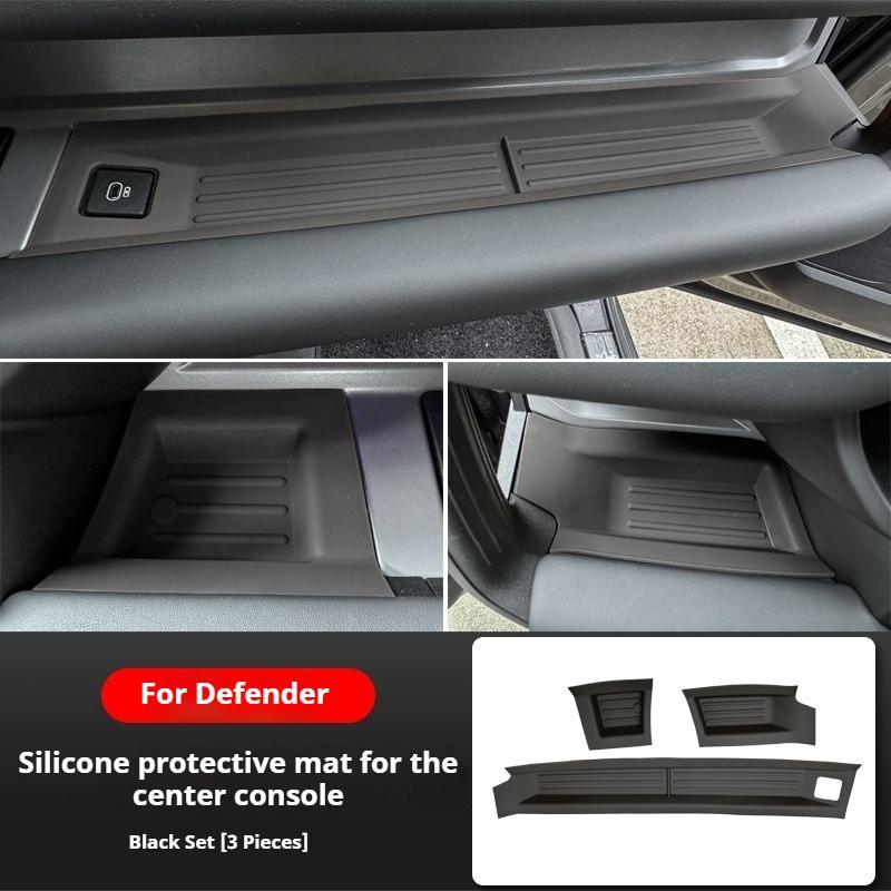 

For Land Rover Defender 90 110 2020-2025 Car Center Console Passenger Storage Box Dashboard Organizer Anti-Slip Silicone Pad