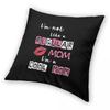 I'M A Cool Mom Square Pillowcase Polyester Linen Velvet Pattern Zip Decor Throw Pillow Case Home Cushion Cover 45X45