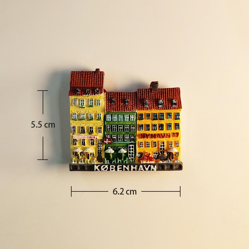 

Северная Европа Дания Копенгаген 3D Стереоскопические Туристические сувениры Смола Живопись Декорация для дома Магниты на холодильник
