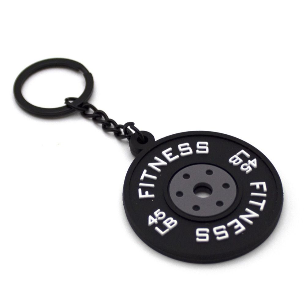 Mini Barbell Plates Key Chain Simulation Fitness Series Pendant Barbell Plates Keyring  Friends