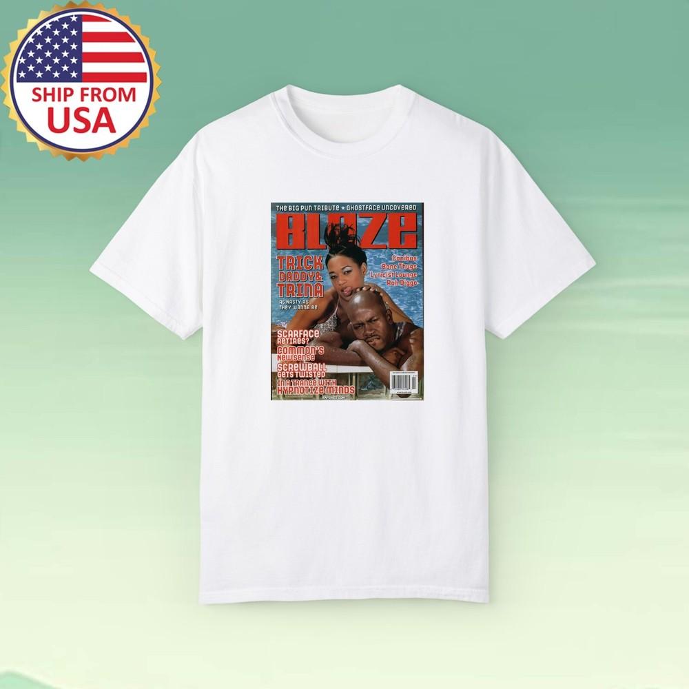 

Trina amp; Trick Daddy Blaze Men#039;s White Size S5XL Unisex T-Shirt XXL