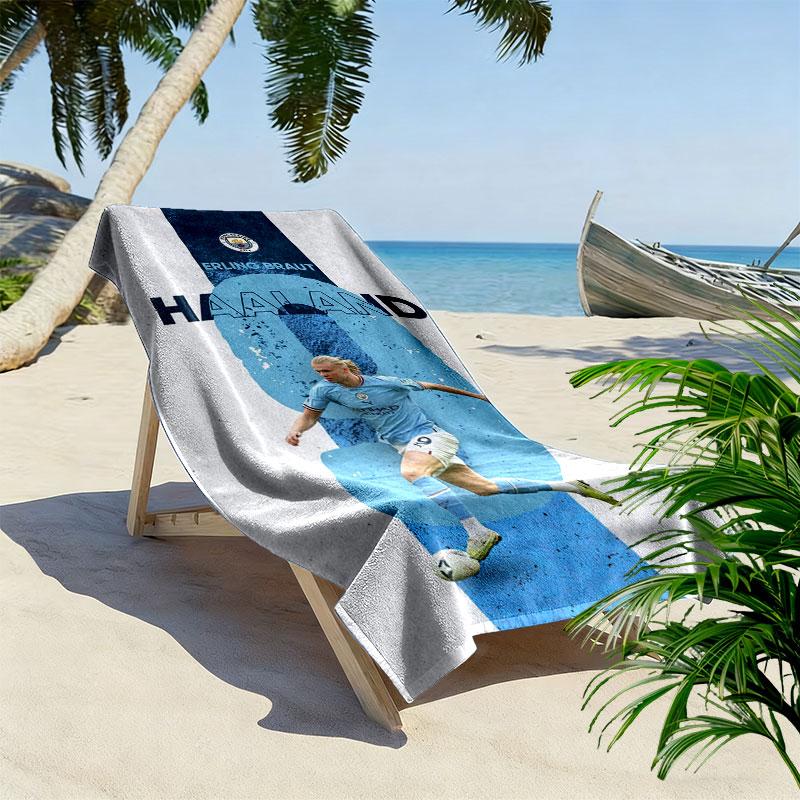 Haaland Blaze Print Beach Towel, Large Soft Quick Dry Towel for Beach Camping Swimming