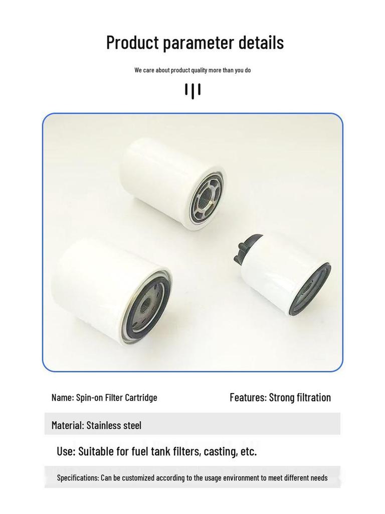 High-Temperature Hydraulic Oil Spin-On Filter Element