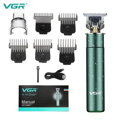 Professional Men's Rechargeable Electric Hair Clippers with Carved T-shaped Blade USB Large Battery Metal Clippers with Washable Oily Hair Clippers