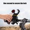 W89C Adjustable Motorcycle Phone Cradles With Secure Clamp 360 Degree Viewing, Press Locking Systems for 4.7-7inch Phones