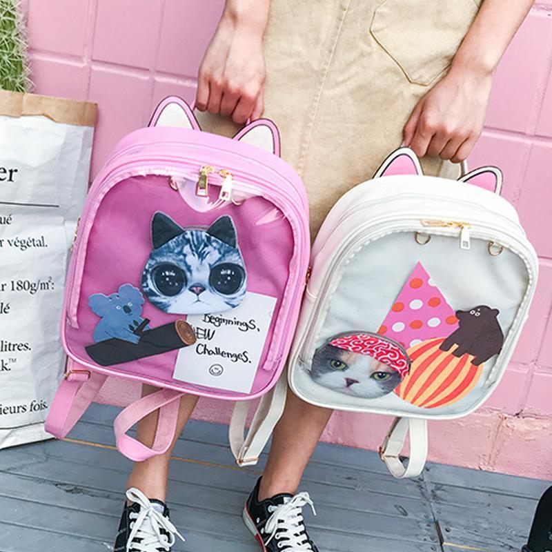 Cats Lake Blue Drawstring Backpack Portable Travel Daypack Gym Bag