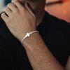 Vintage Religious Bracelet Silver Couple Bracelet Trendy Open Bangle Bracelet  Casual Jewelry