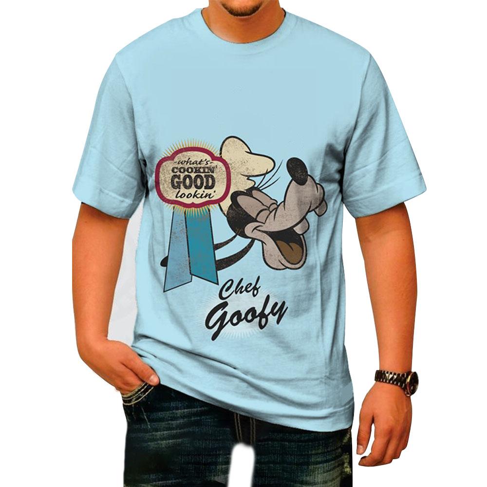 Мужская футболка с коротким рукавом, свободного кроя, топ, новая марка, футболка с принтом Диснея S
