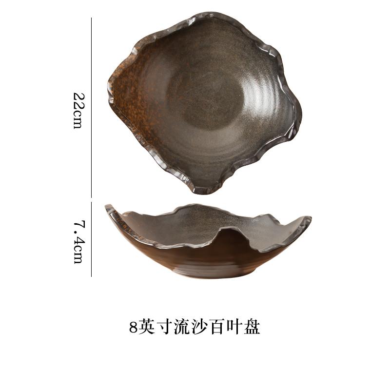Restaurant Tableware Irregular Soup Plate Dining Plates Fruit Salad Bowl Dessert Plate Sushi Plates Sting Disc Dim Sum Dish Tray