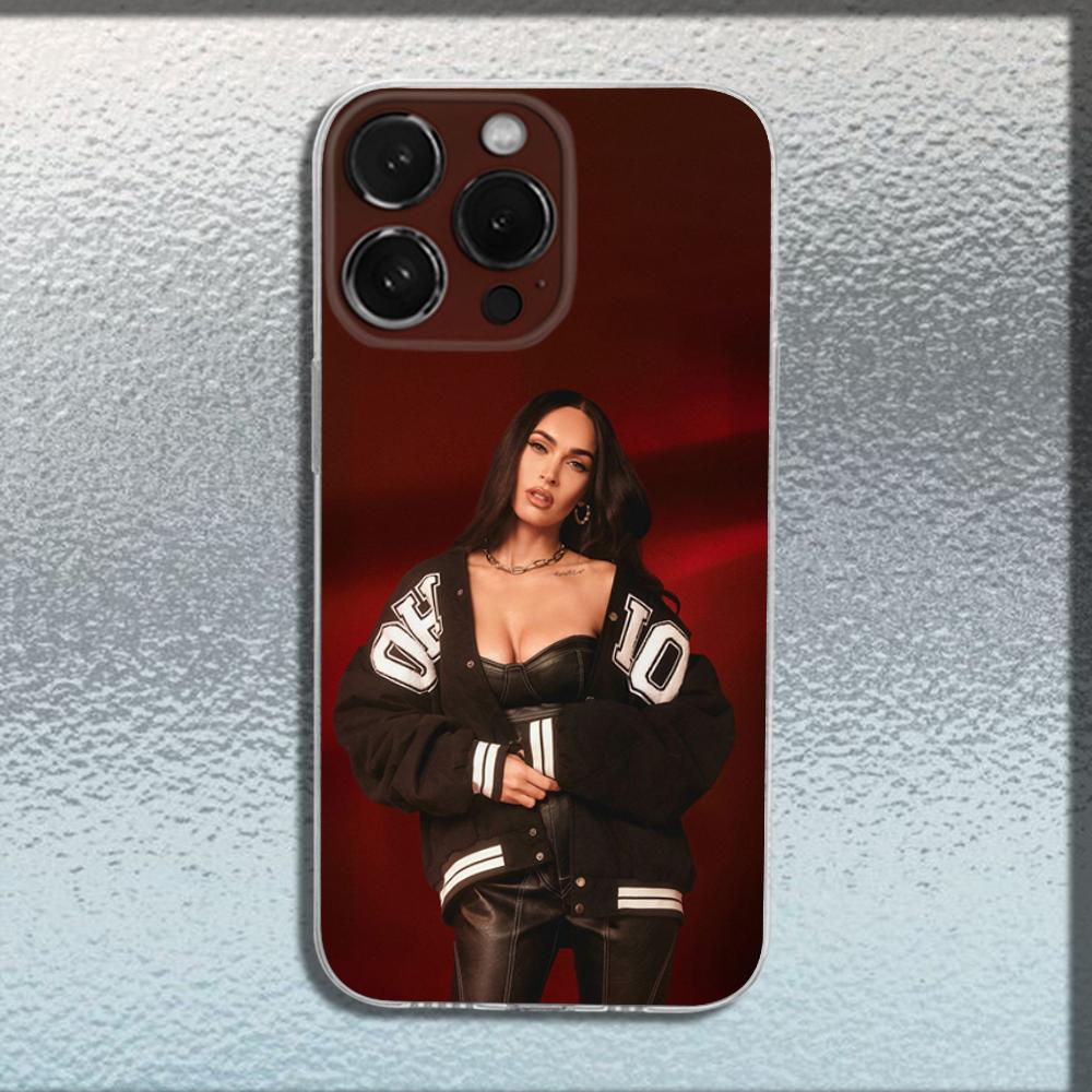 

Actress M-Megan Fox Phone Case For iPhone 16,15,14,13,12,11 Plus,Pro,Max,XR,XS,X,Plus,SE,Mini Transparent Soft Cover iPhone13mini