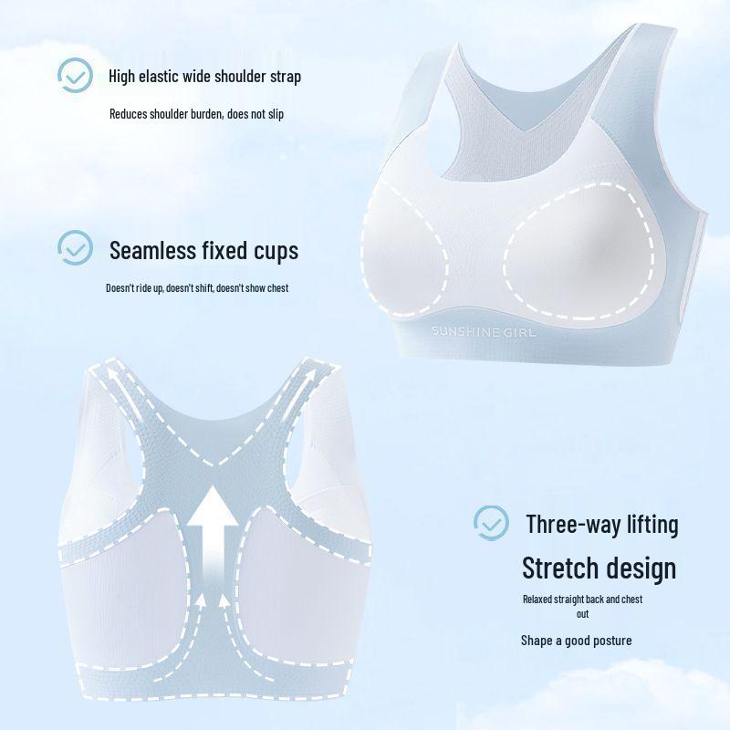 Girls' Sports Shockproof Bra for Puberty Development In Junior High School