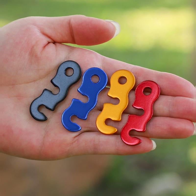 10Pcs Adjustable Tent Rope Buckle Aluminum Wind Cord Buckle Sturdy Rope Buckle For Outdoor Camping Tents Accessories