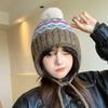 Wool Fair Isle Style Beanies Printed Lei Feng Hat Cute Jacquard Knitted Hat  Autumn