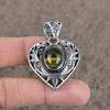 Tiger Eye Gemstone Handmade 925 Sterling Silver Jewelry Pendant 1.77" KKG-24