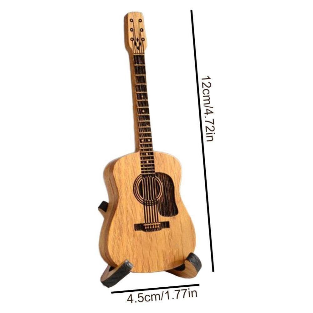 Wooden Material Guitar Picks Storage Guitar Shape Guitar Pick Holder  Guitarist Organization