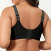 Soutien-gorge sans armature grande taille pour femmes, Soutien-gorge push-up à couvrance totale avec larges bretelles réglables, Fermeture au dos Lingerie confortable pour poitrines généreuses