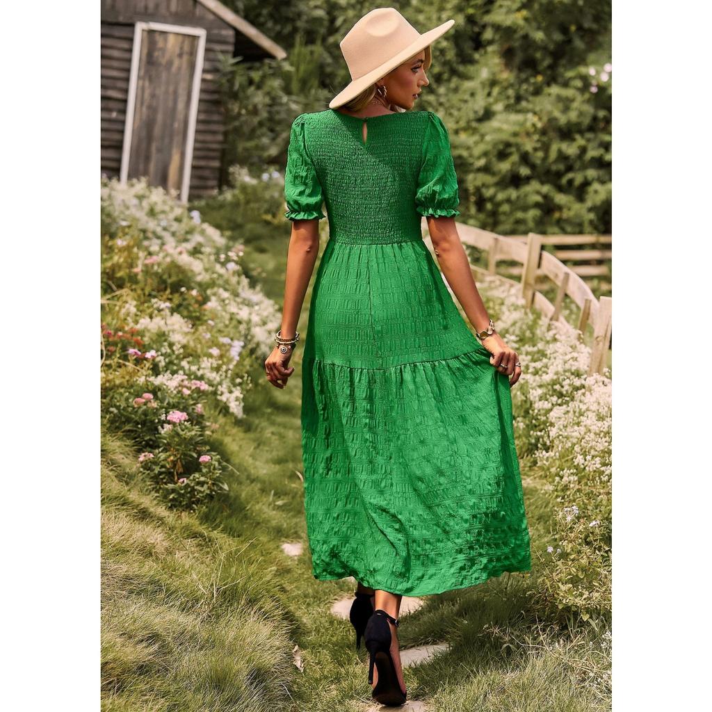 YNIQUE Temperament Casual Vacation Dress Spring/Summer Short Sleeve A-Line Dresses