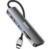 USB Hub HDMI Output 5Gbps USB USB 100W PD Docking Compatible with and Working from Home Type-C [4K & High-Speed Transfer] 6-in-1 Hub, 3.0, SD/TF