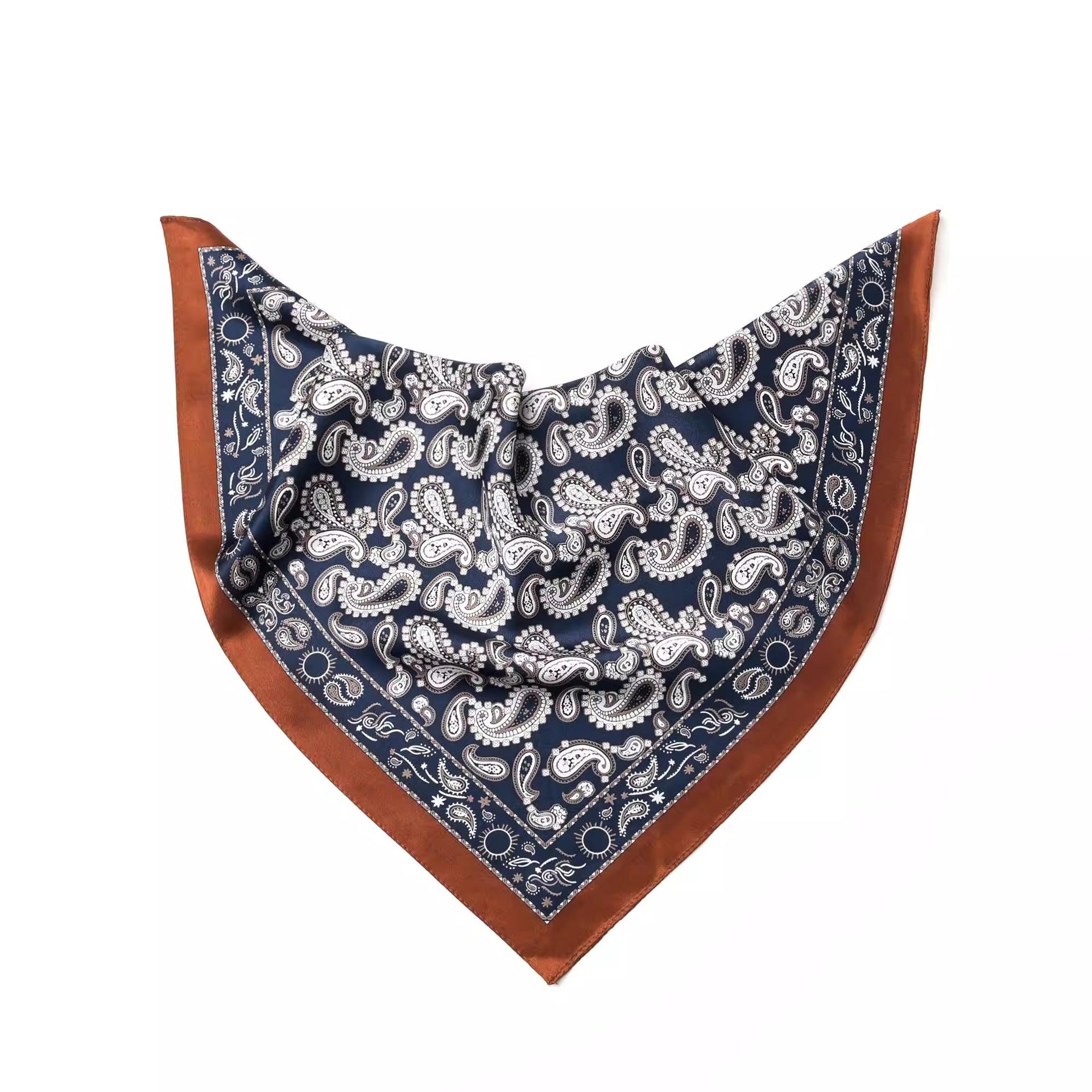 100% mulberry silk 53 silk satin silk scarf retro paisley pattern small square scarf British scarf cashew flower headscarf