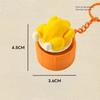 Food Shaped Anti Anxiety Stress Relief Keychain Realistic Creative Soft Squeeze Toy Key Ring for Kids Gift