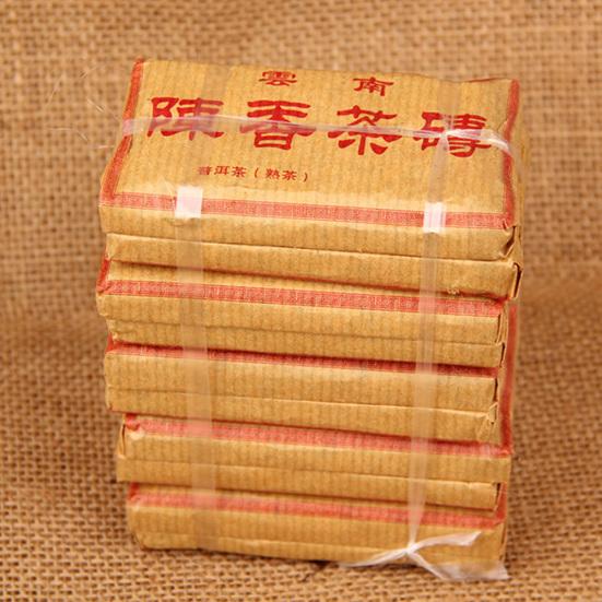 50g Yunnan Ripe Tea Large Leaves Pu'er Pu-erh Health Tea Brick