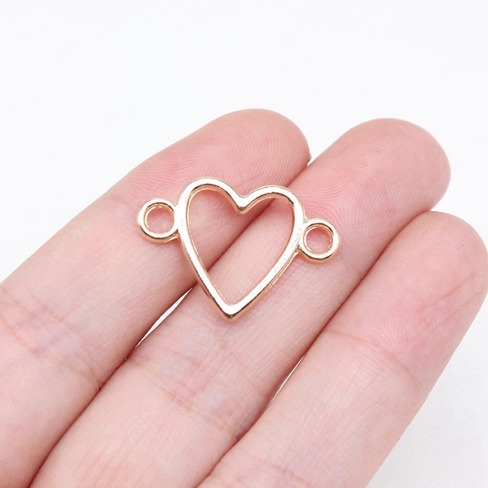 Heart Connectors Love Symbol Antique Bronze Zinc Alloy Jewelry Making DIY Jewelry Making Style Pendant Connectors