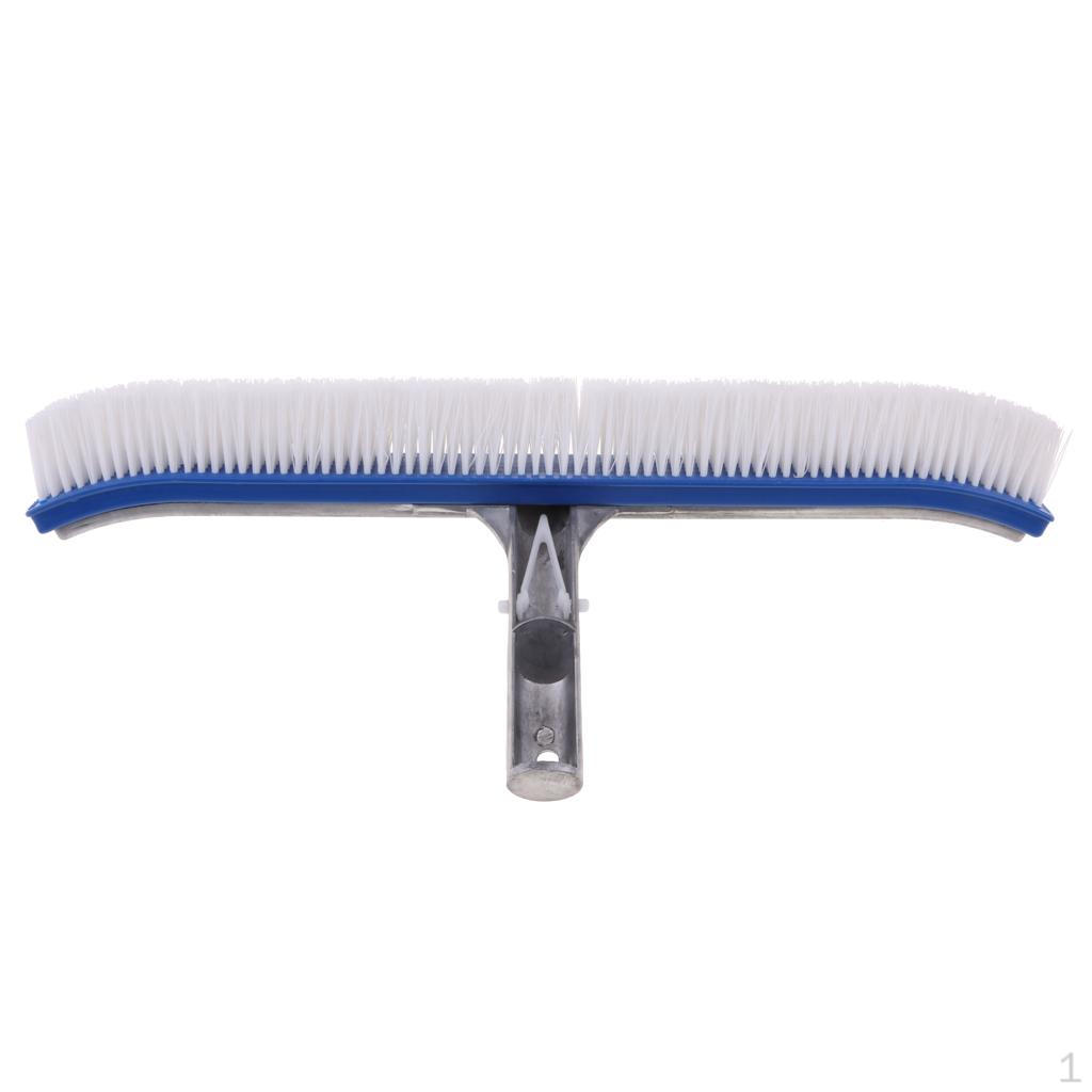 18inch PVC Plastic Brush Head for Swimming Pool/Pond/ Algae Cleaning, with Aluminum Clip Handle D 18 Inch Aluminum