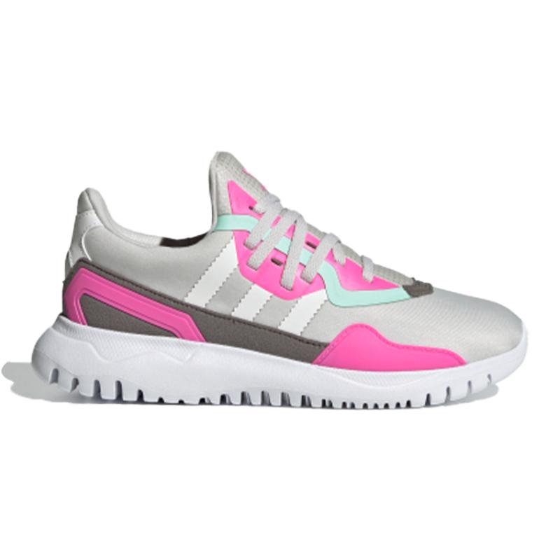 adidas Originals Flex Collection Abrasion Resistant Breathable Low Top Kids Lifestyle Shoes Gray Pink Sneakers FX5320